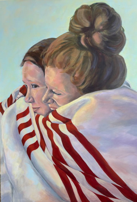 Umarmung – 140 X 100 cm Malerin: Kerstin Schuckmann - Acryl - Umarmung - 140 X 100 cm