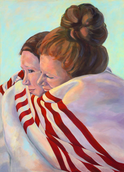 Malerin: Kerstin Schuckmann - Acryl - Umarmung - 140 X 100 cm