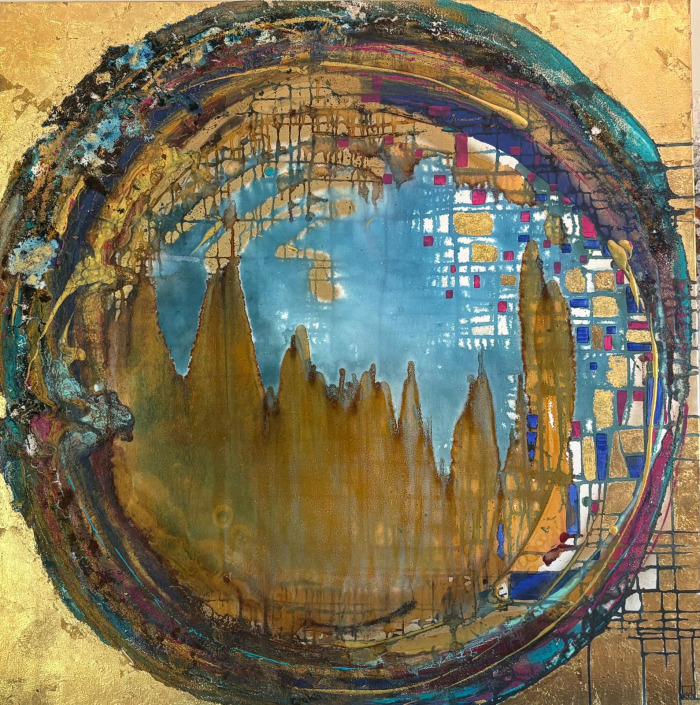 Gemälde Acryl - Kerstin Schuckmann - Faust II - 100 X 100 cm