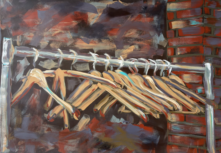 Nach der Vorstellung – 70 X 100 cm Malerin: Kerstin Schuckmann - Acryl - Nach der Vorstellung - 70 X 100 cm