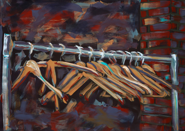 Malerin: Kerstin Schuckmann - Acryl - Nach der Vorstellung - 70 X 100 cm
