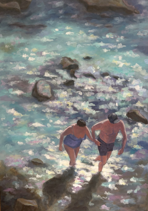 Côte d‘ Azur – 140 X 100 cm Malerin: Kerstin Schuckmann - Acryl - Côte d' Azur - 140 X 100 cm