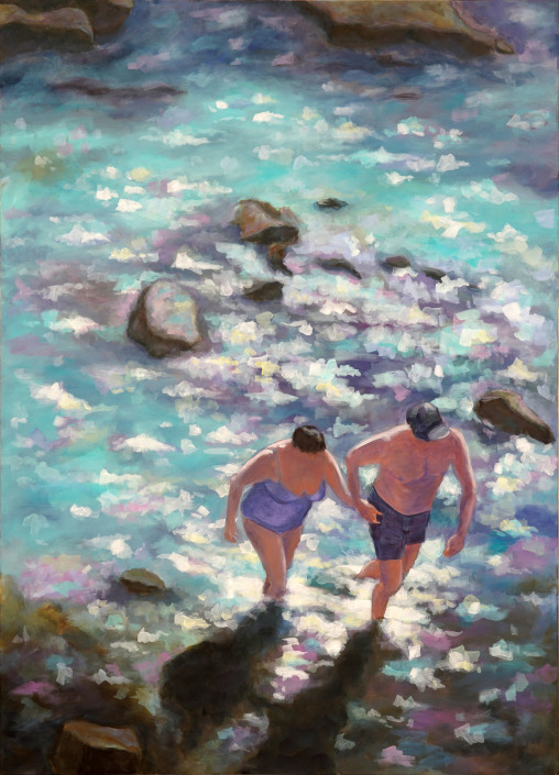 Malerin: Kerstin Schuckmann - Acryl - Côte d' Azur - 140 X 100 cm