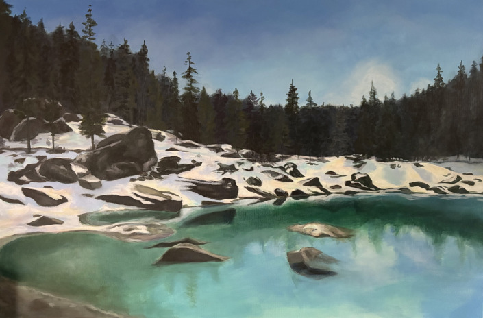 Malerin: Kerstin Schuckmann - Acryl - Cauma See - 80 X 120 cmcm