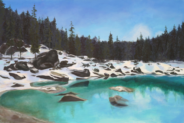Malerin: Kerstin Schuckmann - Acryl - Cauma See - 80 X 120 cmcm