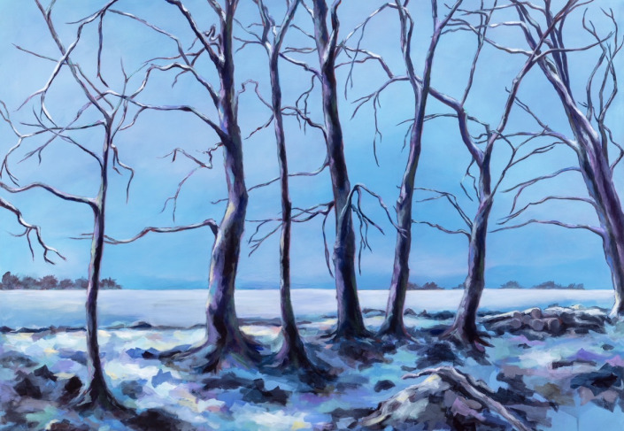 Malerin: Kerstin Schuckmann - Acryl - Winterstille 100 X 140 cm