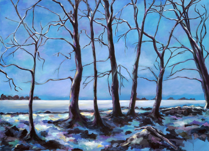 Malerin: Kerstin Schuckmann - Acryl - Winterstille 100 X 140 cm