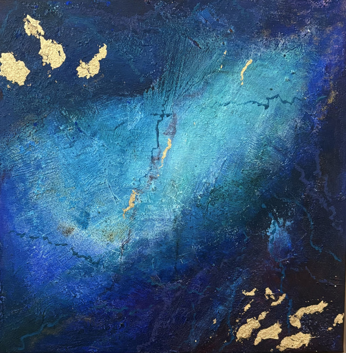 Gemälde Acryl - Kerstin Schuckmann - Lapis III - 40X40 cm