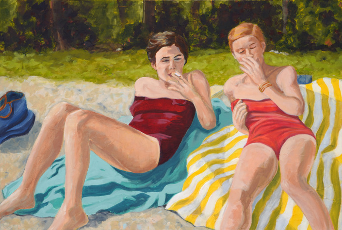 Malerin: Kerstin Schuckmann - Acryl - Badesee - 80 X 120 cm