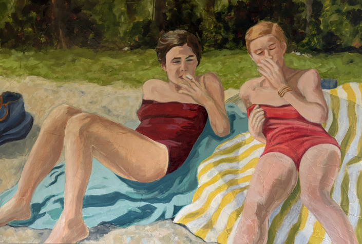 Badesee – 80 X 120 cm Malerin: Kerstin Schuckmann - Acryl - Badesee - 80 X 120 cm