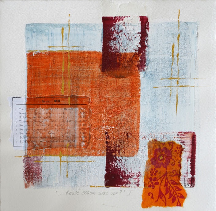 Gemälde Acryl - Kerstin Schuckmann - Heute schon was vor... I - 24X24 cm