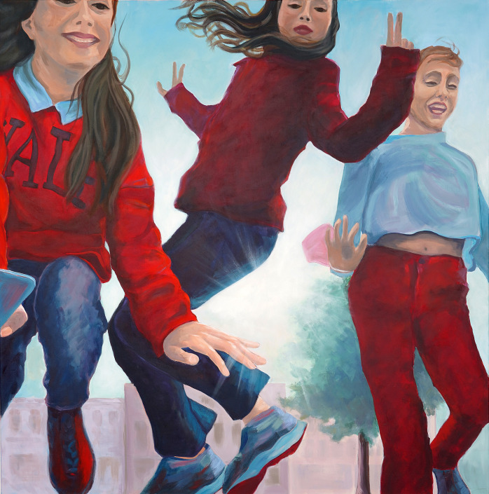 Malerin: Kerstin Schuckmann - Acryl - Jump! - 120 X 120 cm