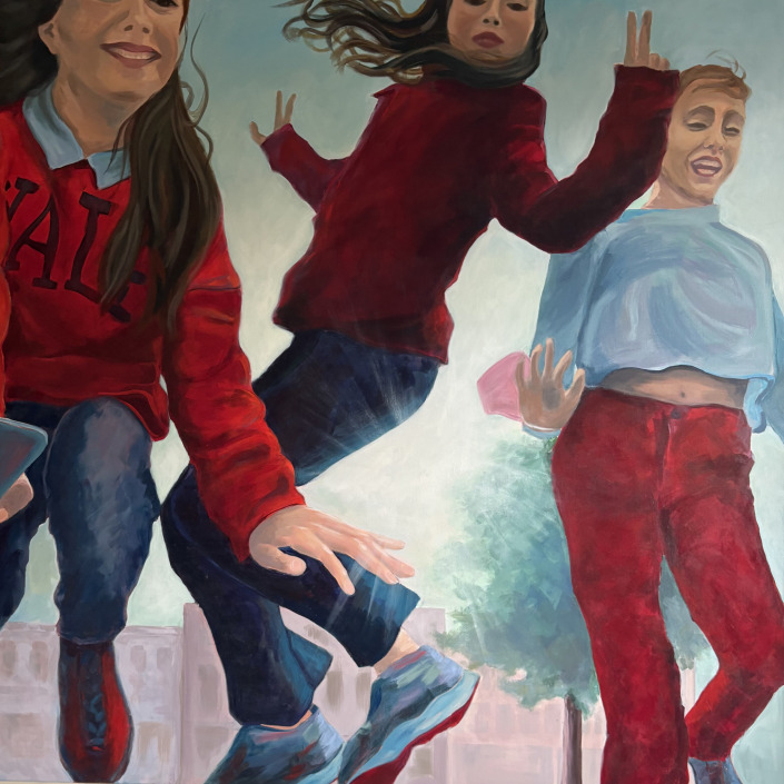 Jump! – 120 X 120 cm Malerin: Kerstin Schuckmann - Acryl - Jump! - 120 X 120 cm