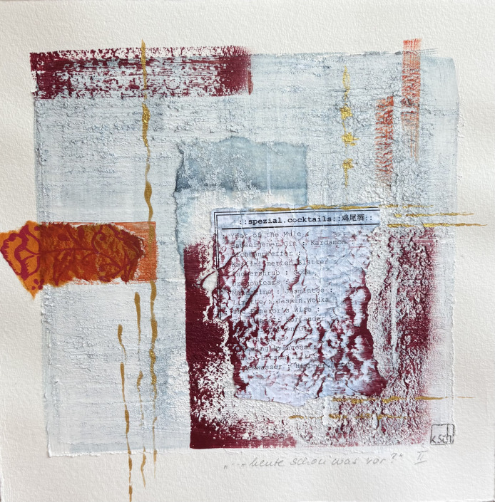 Gemälde Acryl - Kerstin Schuckmann - Heute schon was vor... II - 24X24 cm