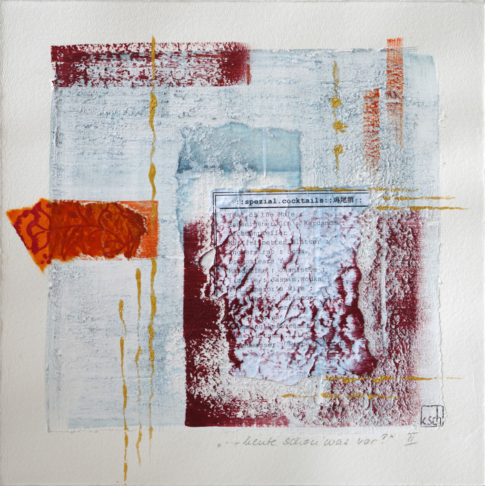 Gemälde Acryl - Kerstin Schuckmann - Heute schon was vor... II - 24X24 cm