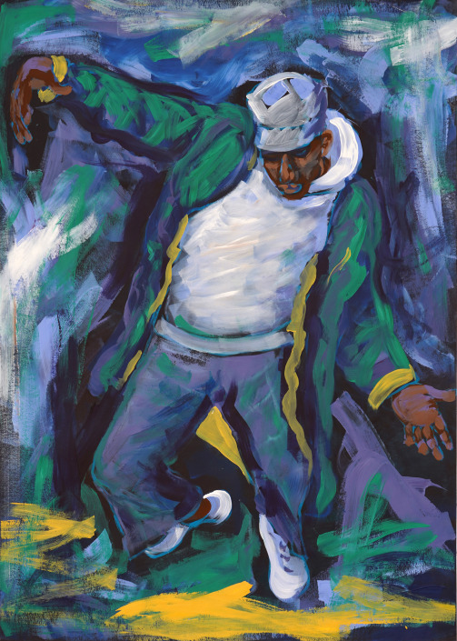 Malerin: Kerstin Schuckmann - Acryl - Freitag Nacht - 100 X 70 cm