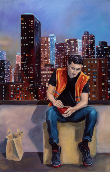 Frühstückspause – 120 X 105 cm Malerin: Kerstin Schuckmann - Acryl - Frühstückspause - 120 X 105 cm