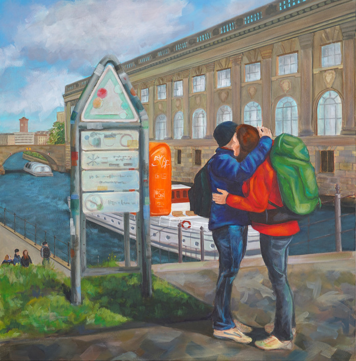 Malerin: Kerstin Schuckmann - Acryl - SpreeVisite - 120 X 120 cm