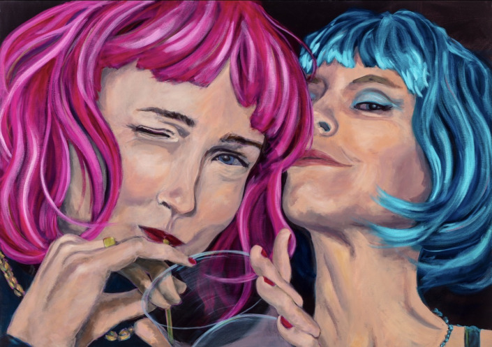 Fasching – 100 X 140 cm Malerin: Kerstin Schuckmann - Acryl - Fasching - 100 X 140 cm