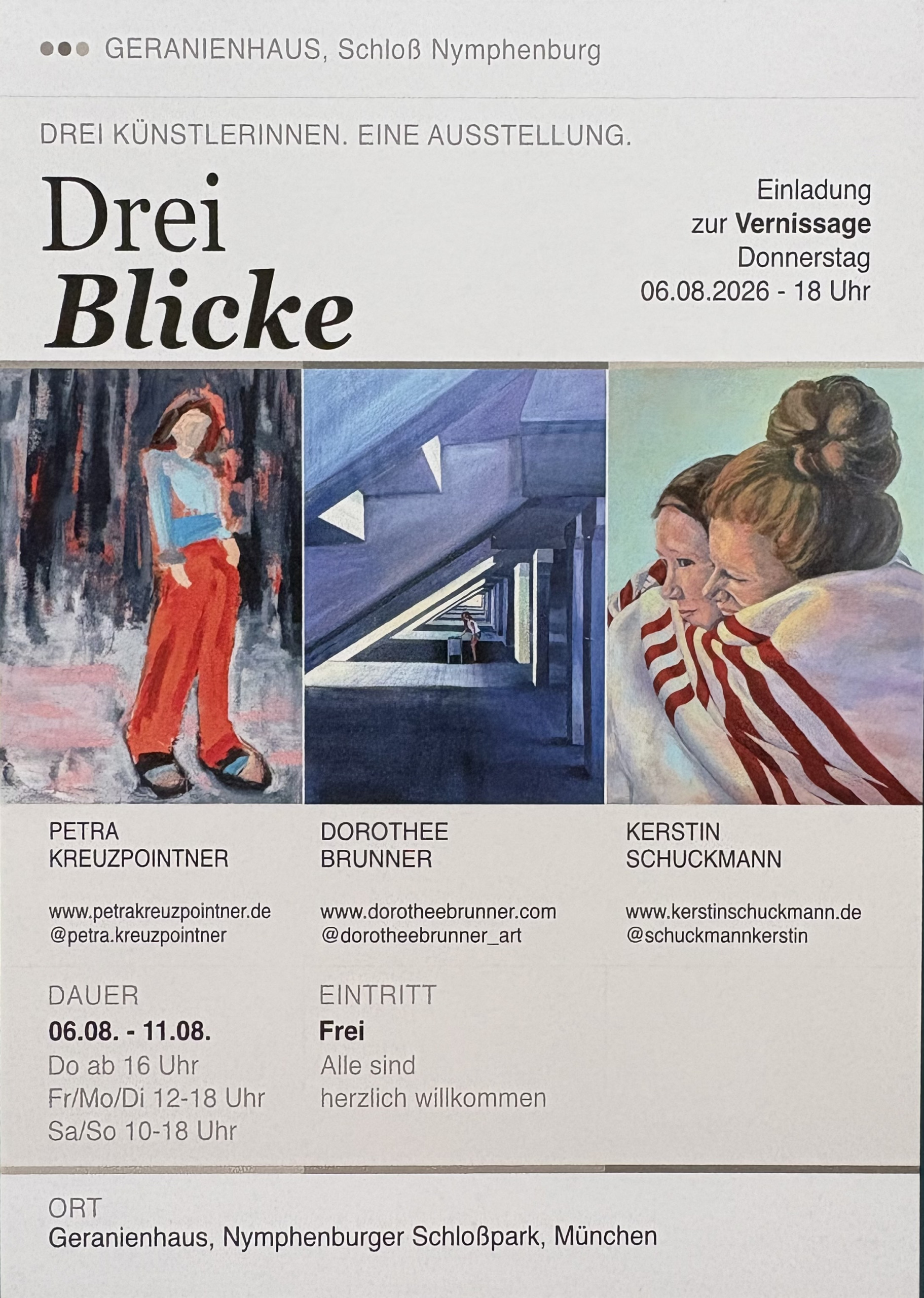 Flyer Ausstellung Geranienhaus Schloss Nymphenburg München