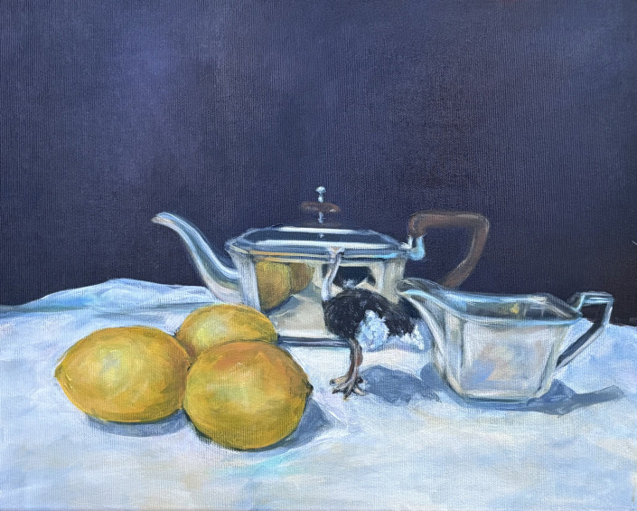 Stilleben - Malerin: Kerstin Schuckmann - Teatime - 50 X 40 cm