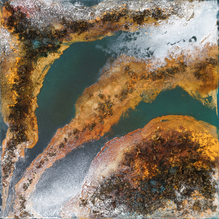 Abstraktes - Malerin: Kerstin Schuckmann - Delta III - 50 X 50 cm