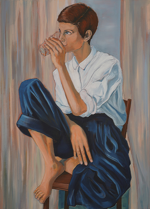 Figürliches - Malerin: Kerstin Schuckmann - Acryl - Trinkpause - 140 X 100 cm