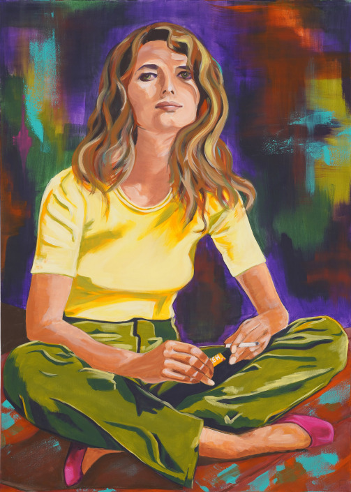 Figürliches - Malerin: Kerstin Schuckmann - Drehpause - 140 X 100 cm